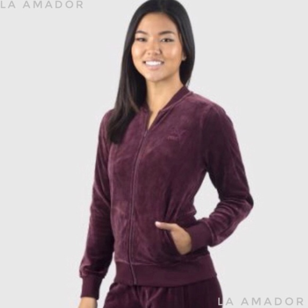 Puma velvet maroon zip up